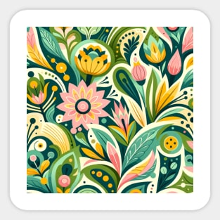 Spring Reawakening Lush Floral Sticker